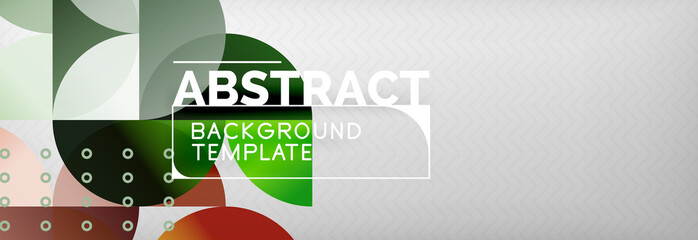 Circles and semicircles abstract background, circle design business template