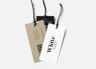 Three fashion label tag mockups
