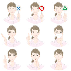 看護師のいろいろな表情