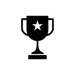 Trophy cup symbol vector icon 