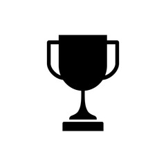 Trophy cup symbol vector icon 