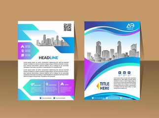 Corporate flyer, layout template. with elements and placeholder for picture. 