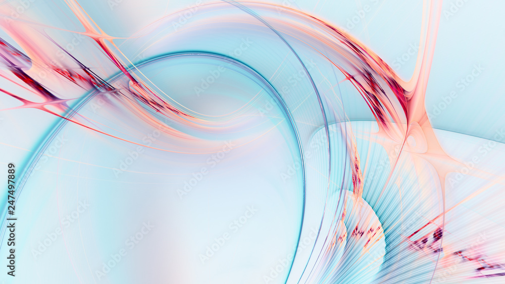 Poster abstract background element. dynamic curves ands blurs pattern. detailed fractal graphics. science a