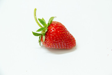 strawberry close up on white background