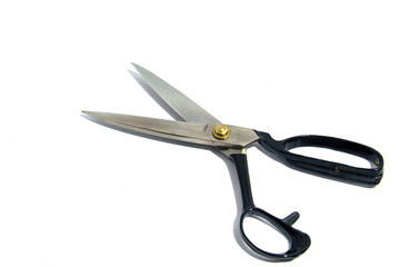 scissors grey on white background.