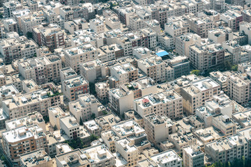 Fototapeta premium Amazing aerial view of residential buildings in Tehran, Iran