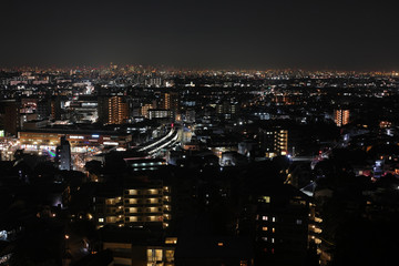 Fototapeta na wymiar 箕面から見た大阪の夜景