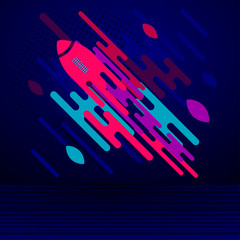 Modern style vector sport banner with american football ball.