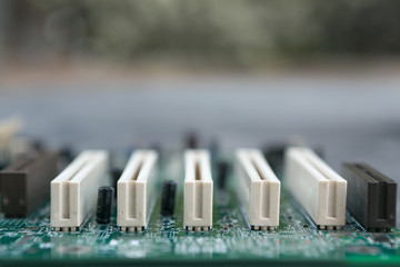 Shallow DOF View of a Computer Motherboard Chip