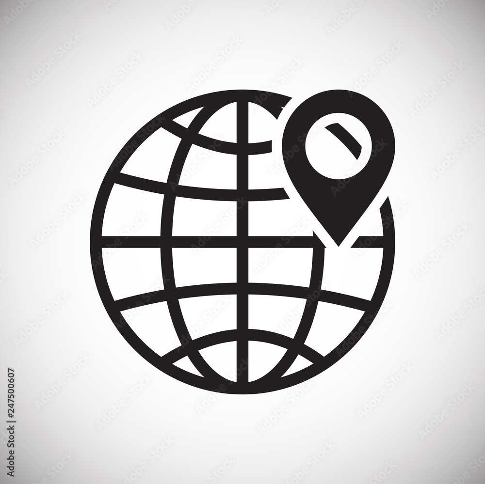 Poster navigation icon on white background for graphic and web design, modern simple vector sign. internet 