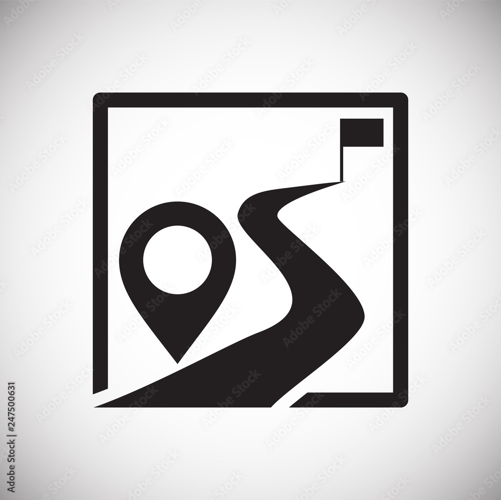 Poster navigation icon on white background for graphic and web design, modern simple vector sign. internet 