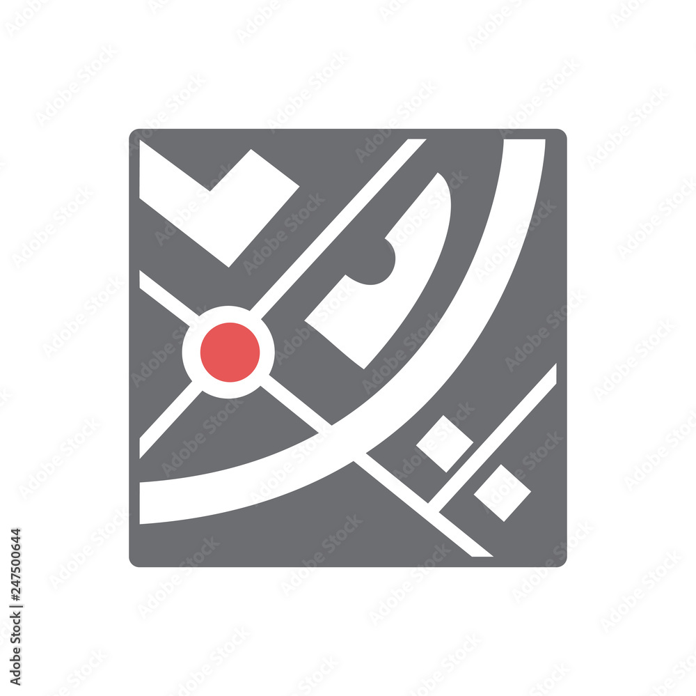 Poster navigation icon on white background for graphic and web design, modern simple vector sign. internet 