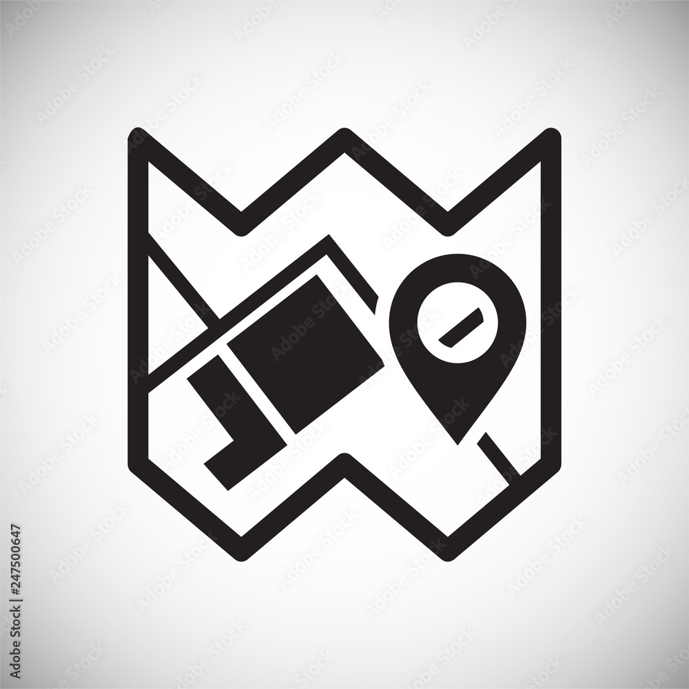 Poster navigation icon on white background for graphic and web design, modern simple vector sign. internet 