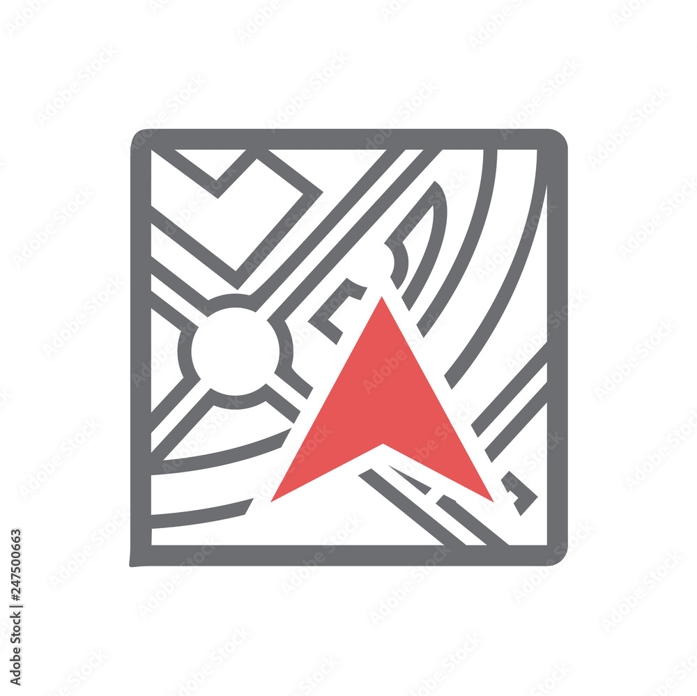 Poster navigation icon on white background for graphic and web design, modern simple vector sign. internet 
