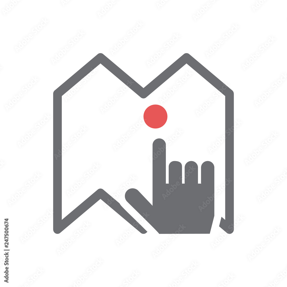 Poster navigation icon on white background for graphic and web design, modern simple vector sign. internet 