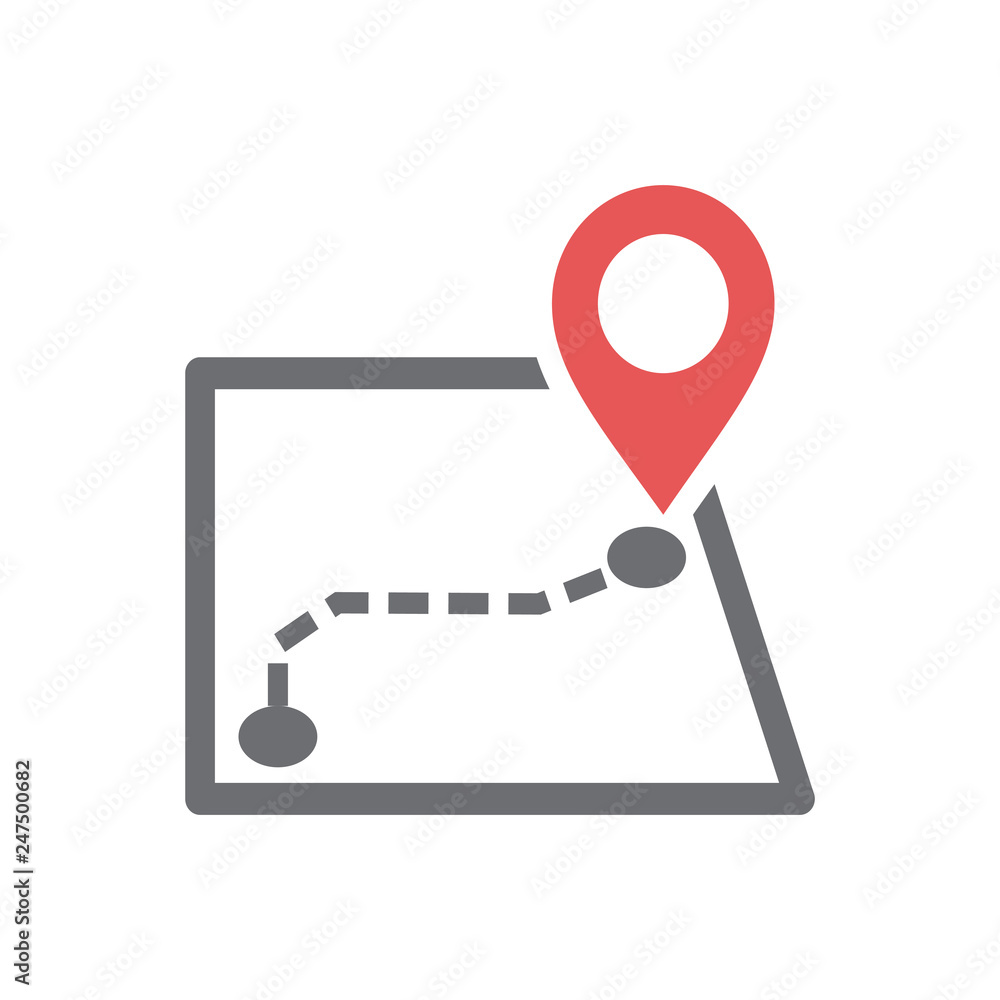 Poster navigation icon on white background for graphic and web design, modern simple vector sign. internet 