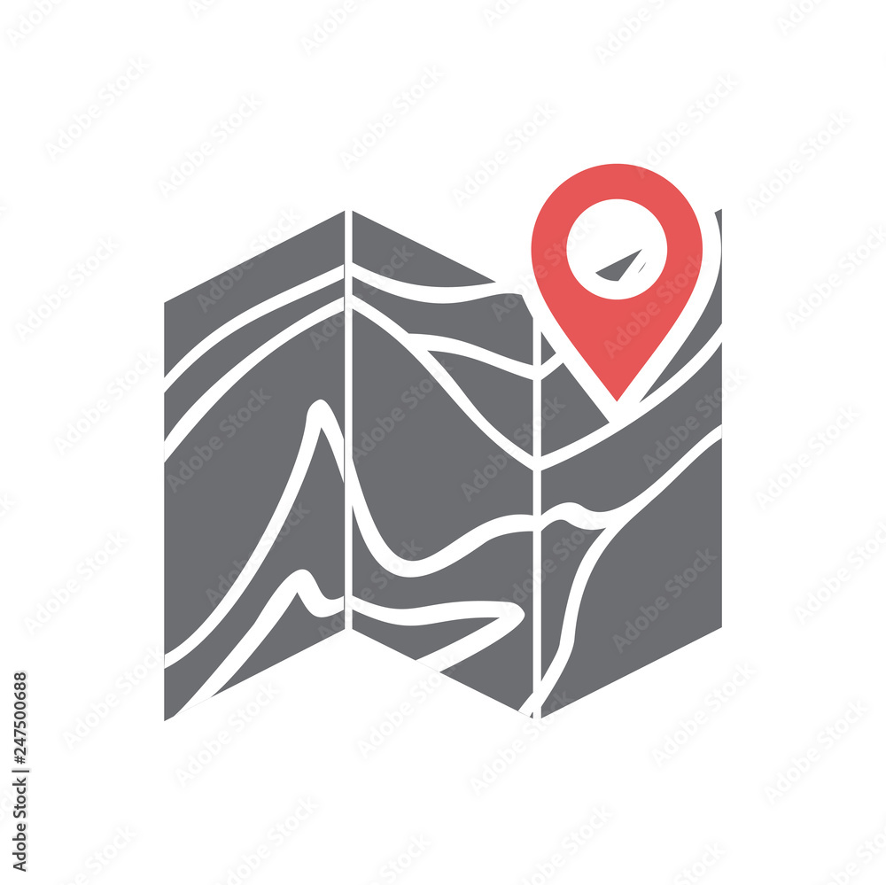 Poster navigation icon on white background for graphic and web design, modern simple vector sign. internet 