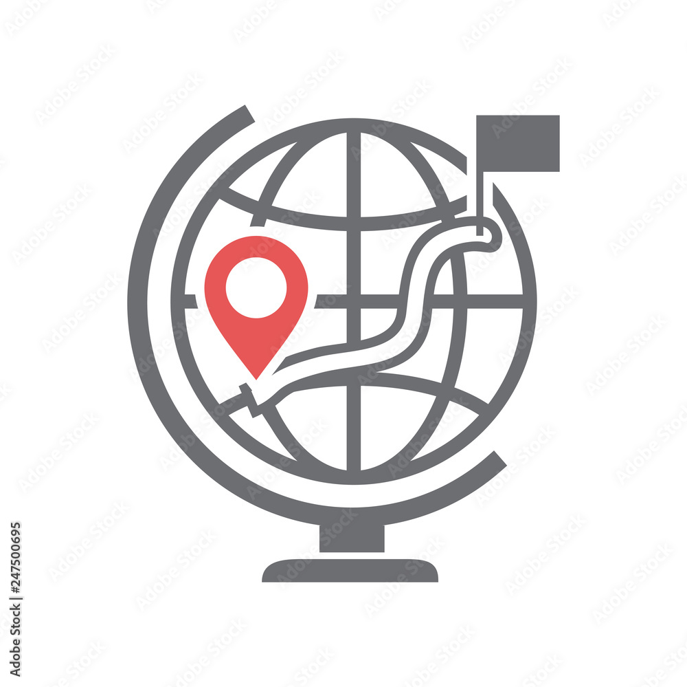 Poster navigation icon on white background for graphic and web design, modern simple vector sign. internet 