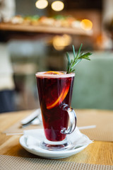 mocktail with orange and berries