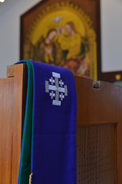 Purple Priest Stole Used For Confessions