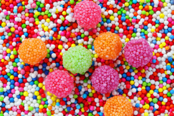 Fototapeta na wymiar close up of colorful candy background.