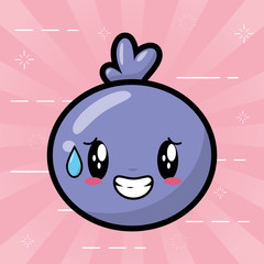 kawaii face bubble cartoon