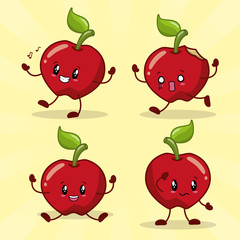 emotions kawaii fruits