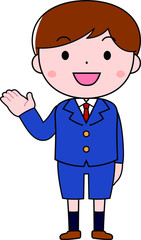 A serious male student expressing emotion