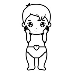 Obraz premium cute and little baby love