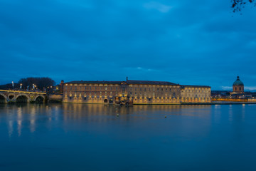 Toulouse, France - 12 14 2018: La Grave Hospital at sunset