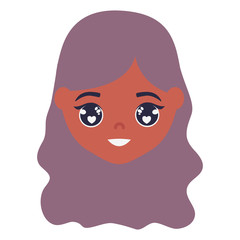 cute and little girl head