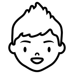 teenager boy young head character