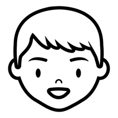 teenager boy young head character