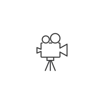 recommend clip art: Video camera on tripod icon vector