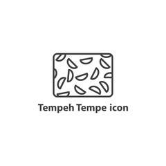 Tempeh tempe icon vector
