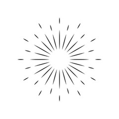 Sunburst line icon