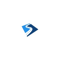 Road way, letter s icon logo vector template