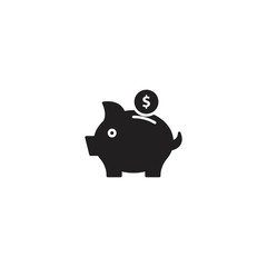 Piggy bank icon vector