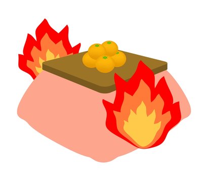 recommend clip art: こたつから発火