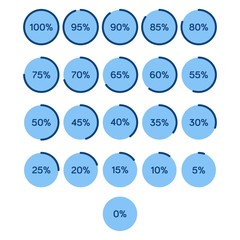 Loading bar, download process icon set