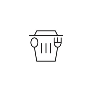 Junk food, trash food logo icon template
