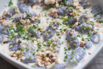 mascarpone violet gnocchi