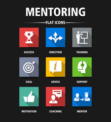 MENTORING FLAT ICONS