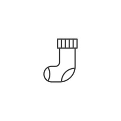 Christmas sock icon vector