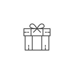 Christmas gift box icon vector