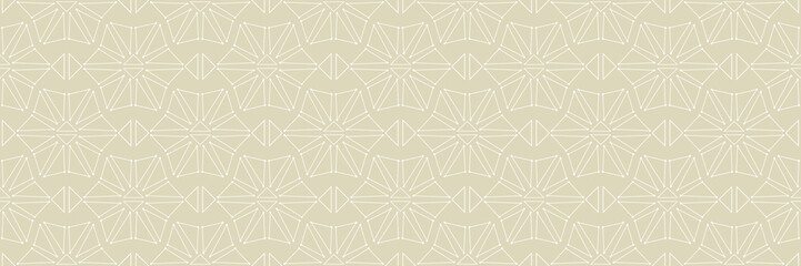 Geometric seamless pattern. White and olive green background