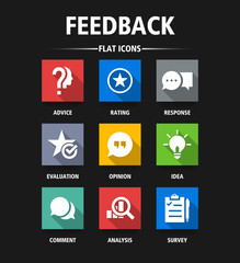 FEEDBACK FLAT ICONS