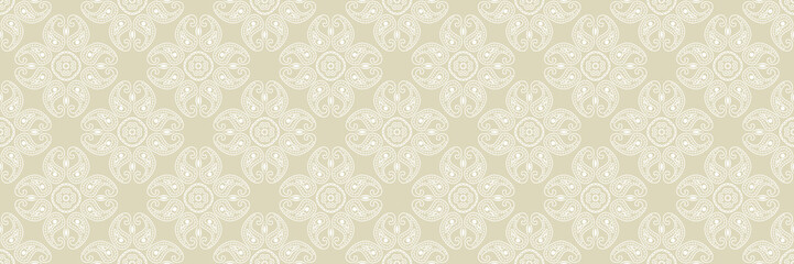 Indian seamless olive green background with white pattern