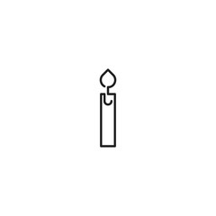 Candle line icon vector