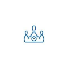 Bowling crown king logo icon template
